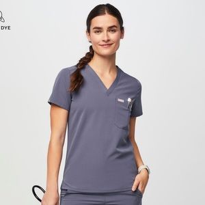 Figs Catalina Scrub Top Space Grey Size Small